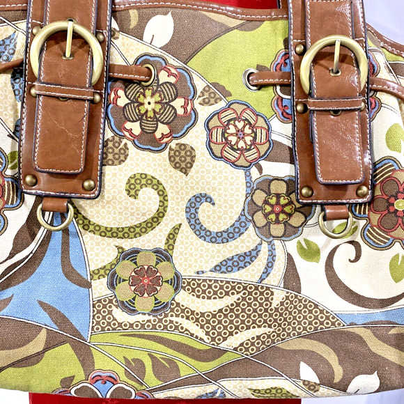 Rosetti Purse Boho Hippie Chic Mod Floral Canvas Shoulder Bag & Zip Coin Pouch - Picture 3 of 14
